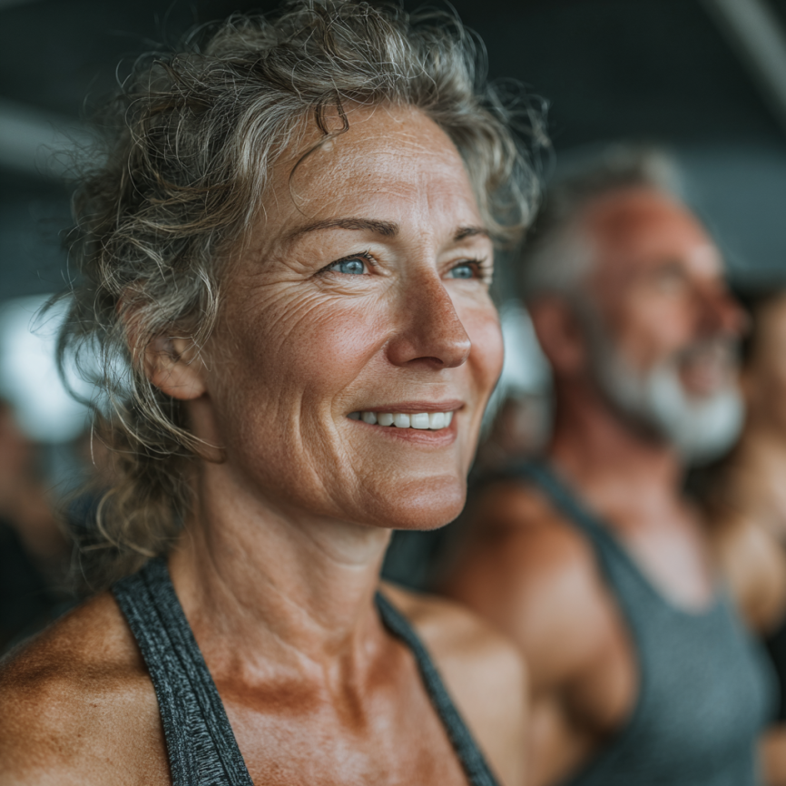 Персональний тренер з пожилим клієнтом
